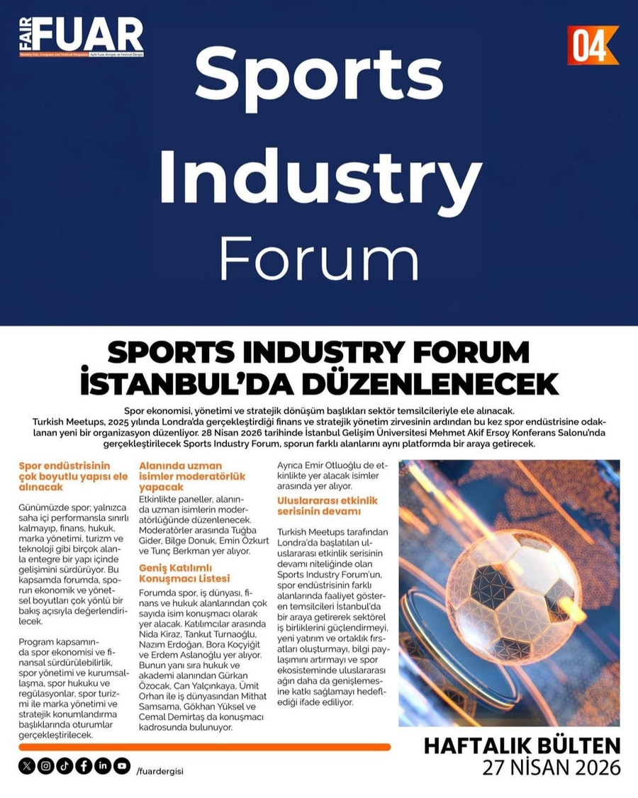 Sports Industry Forum to Be Held in Istanbul